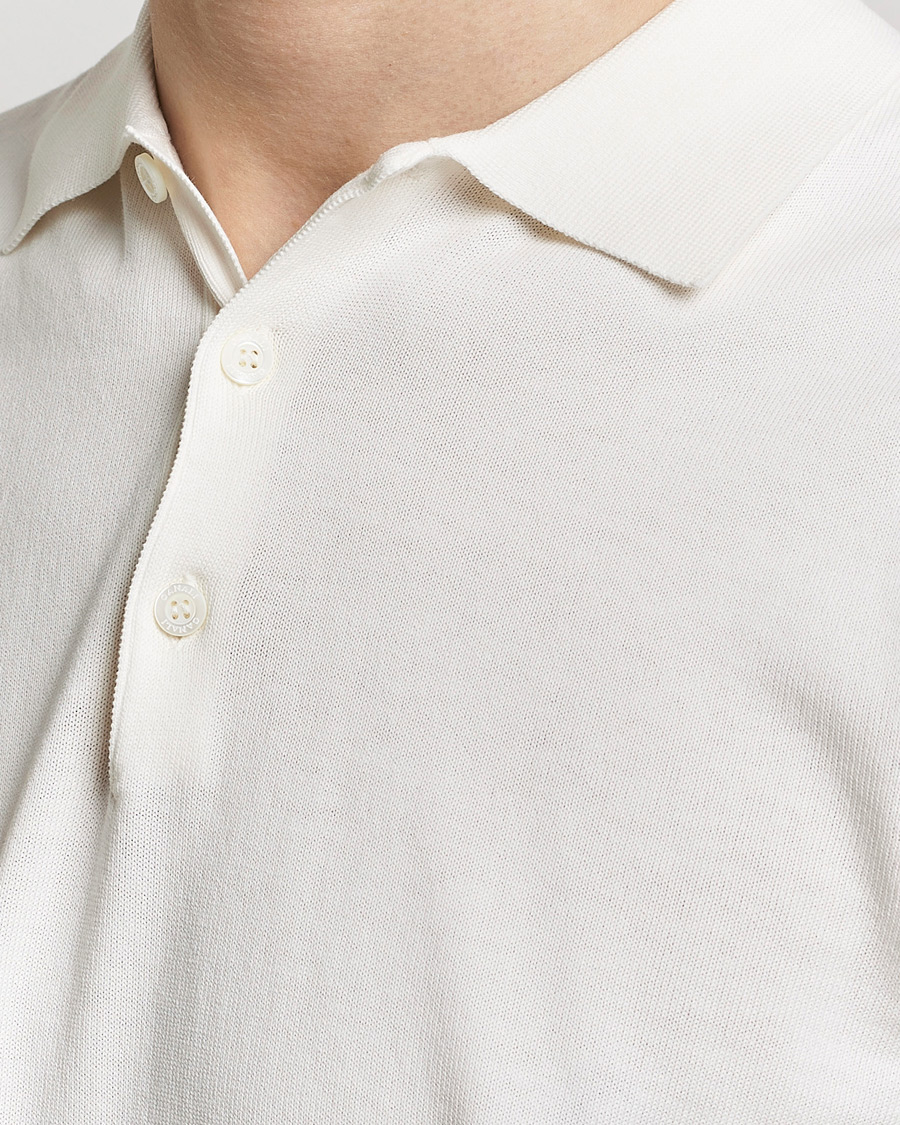 Herre | Pikéer | Canali | Cotton Short Sleeve Polo White