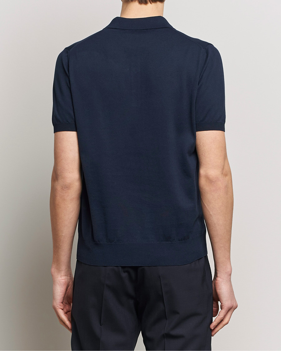 Herre | Pikéer | Canali | Cotton Short Sleeve Polo Navy
