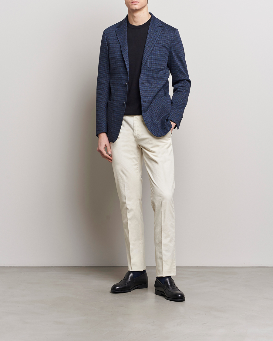 Herre | Bukser | Canali | Cotton Stretch Chinos Off White