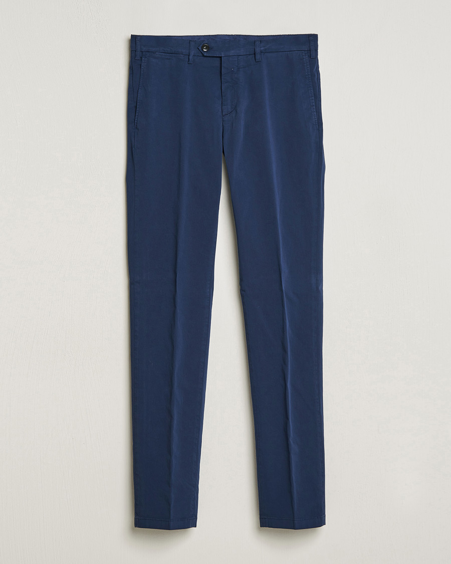 Herre | Bukser | Canali | Cotton Stretch Chinos Dark Blue