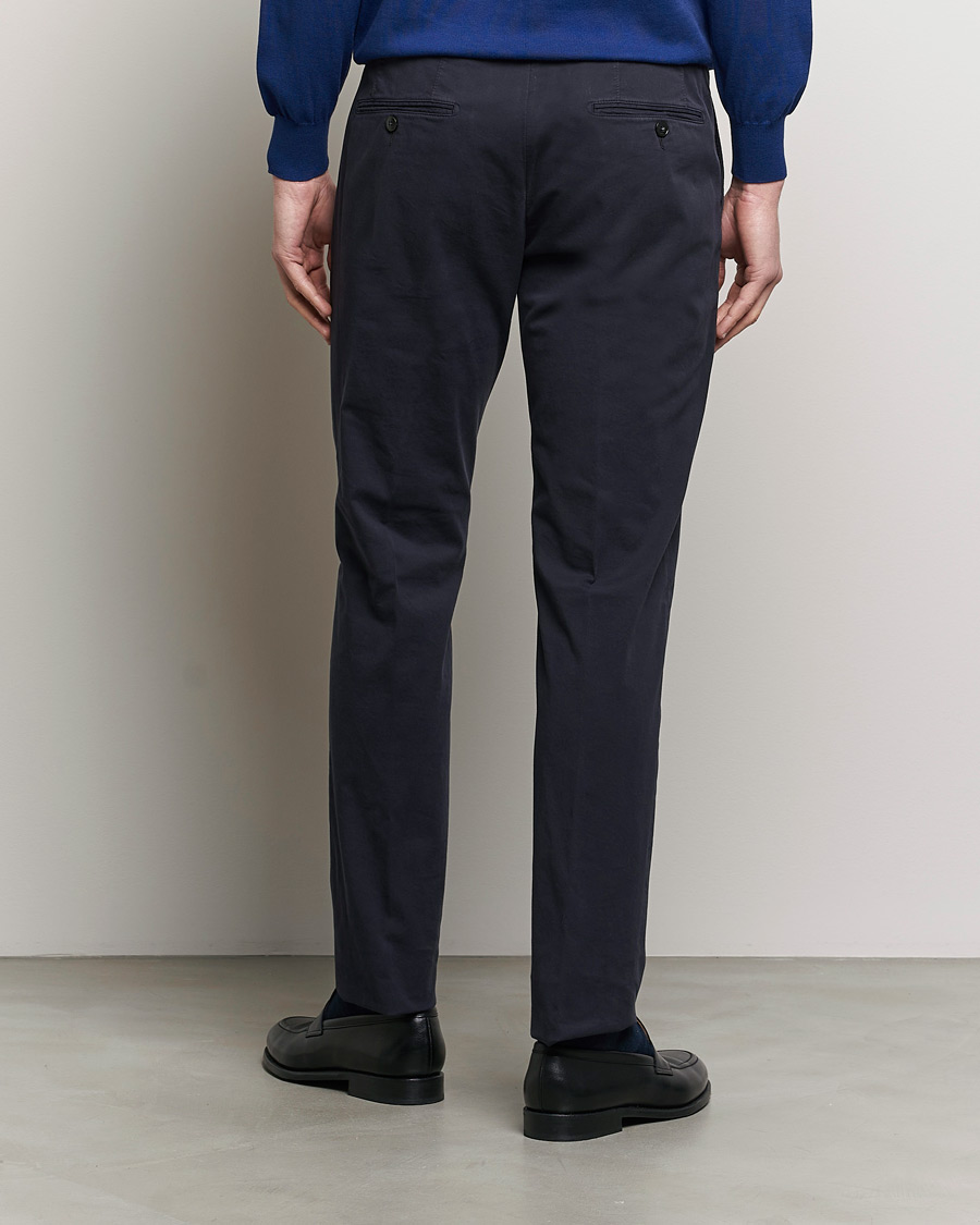 Herre | Bukser | Canali | Cotton Stretch Chinos Navy