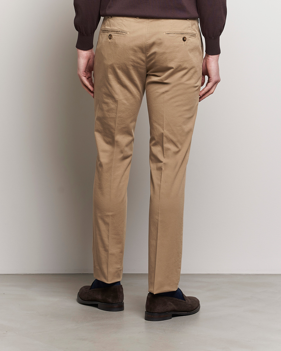 Herre | Bukser | Canali | Cotton Stretch Chinos Beige