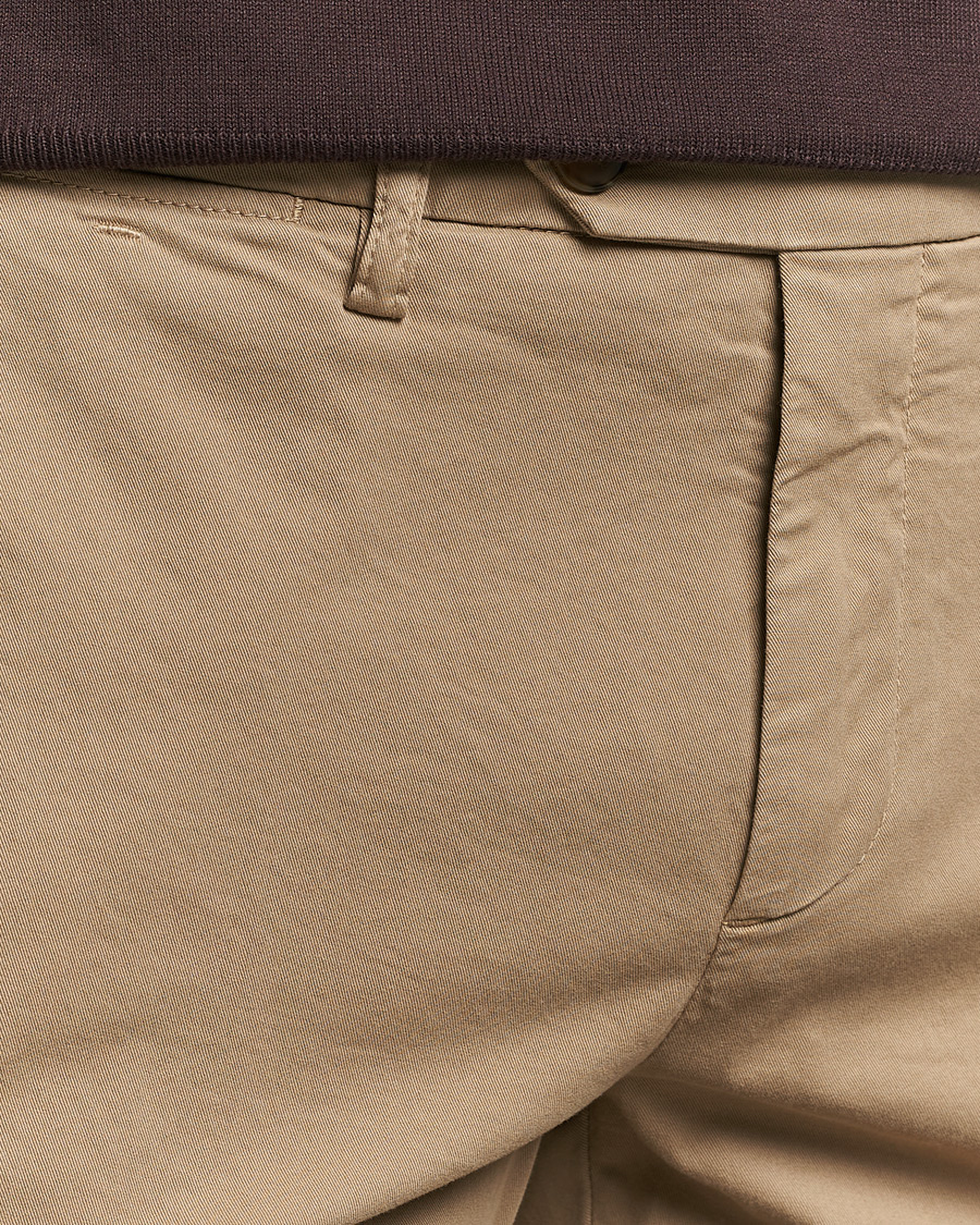 Herre | Bukser | Canali | Cotton Stretch Chinos Beige
