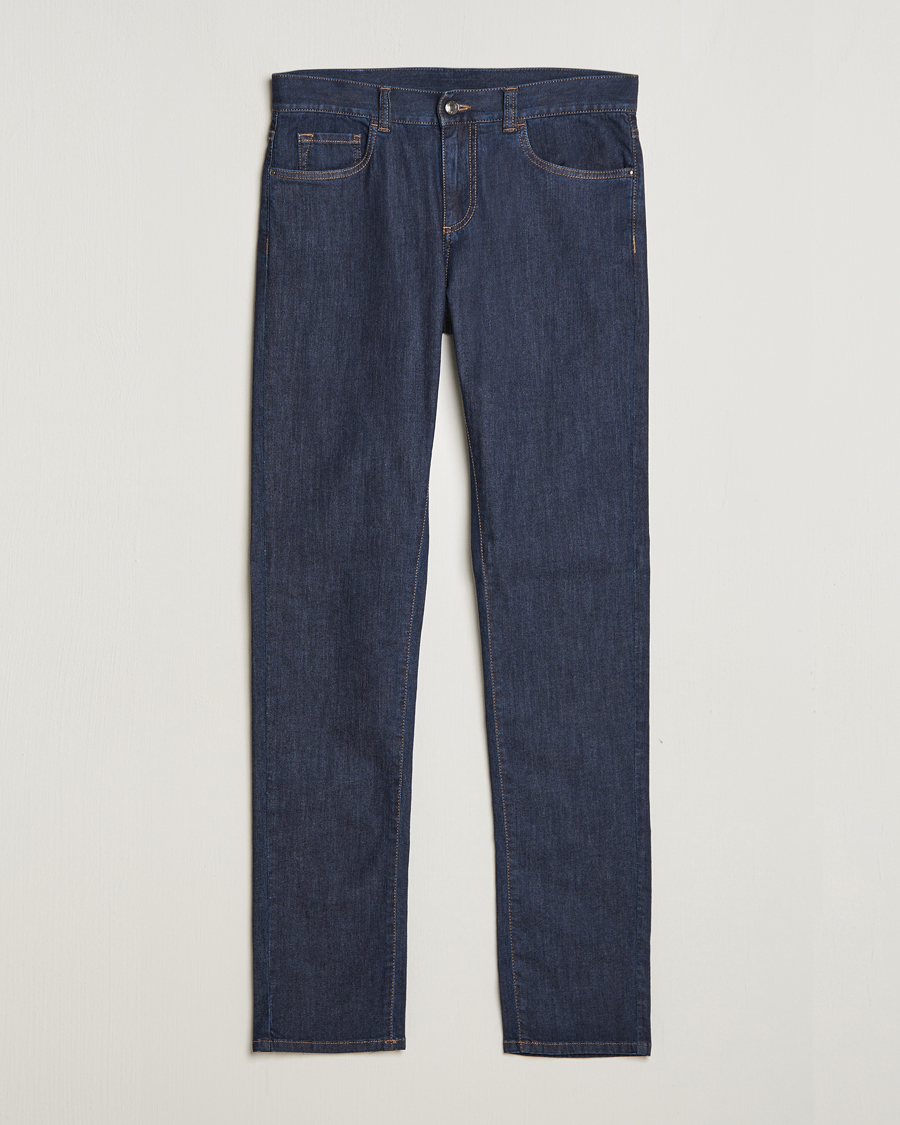 Herre | Jeans | Canali | Slim Fit 5-Pocket Jeans Dark Indigo