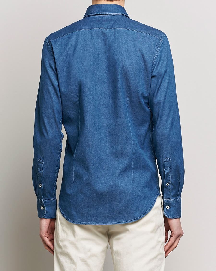 Herre | Skjorter | Canali | Slim Fit Denim Shirt Medium Washed