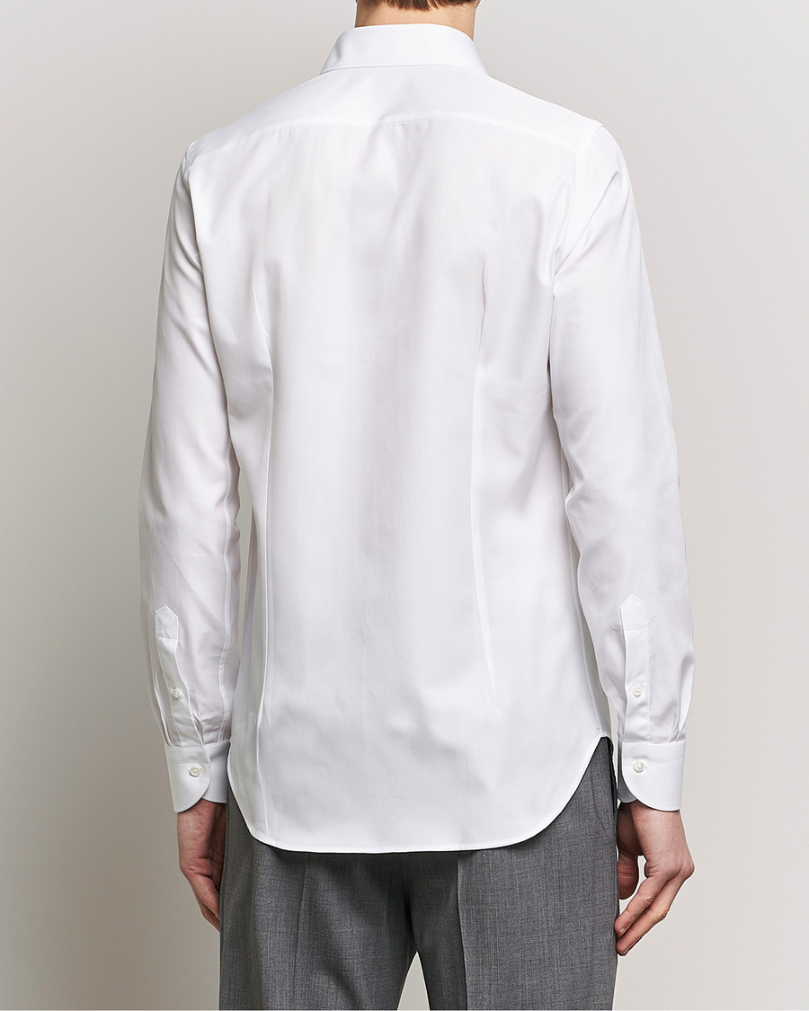Herre | Skjorter | Canali | Slim Fit Cotton Shirt White
