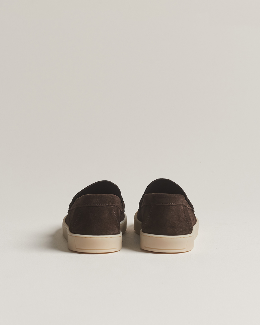 Herre | Sko i mokka | Canali | Summer Loafers Dark Brown Suede