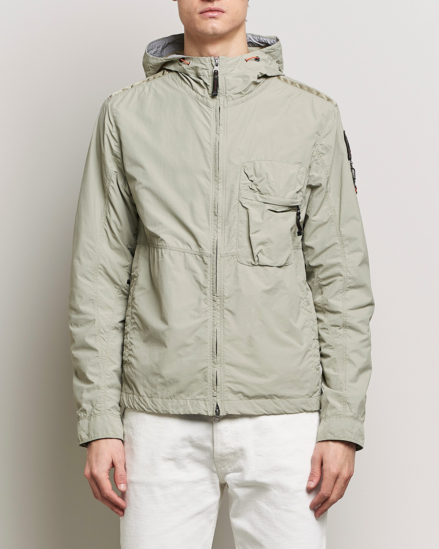 Herre | Jakker | Parajumpers | Nigel Vintage Nylon Hooded Jacket Sage