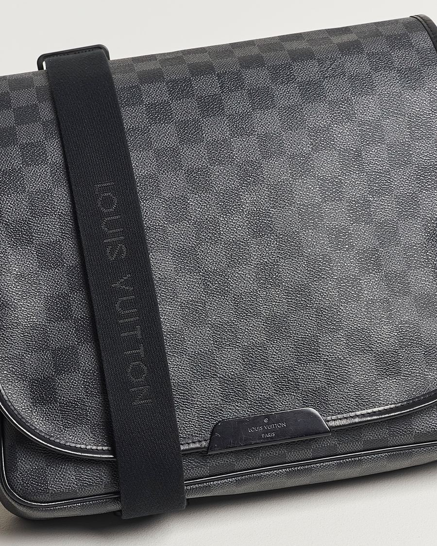 Herre | Louis Vuitton Pre-Owned Daniel MM Satchel Leather Bag Damier Graphite | Louis Vuitton Pre-Owned | Daniel MM Satchel Leather Bag Damier Graphite
