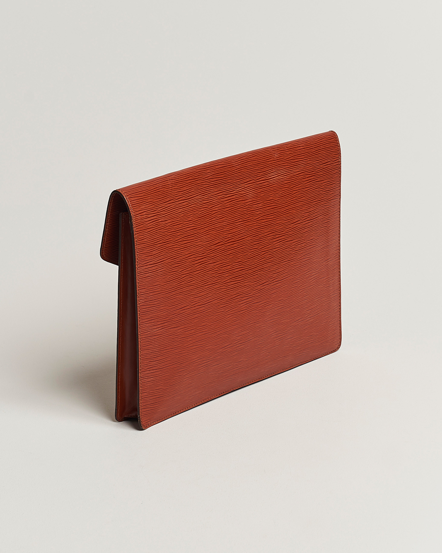 Herre | Pre-Owned & Vintage Bags | Louis Vuitton Pre-Owned | Senateur Epi Leather Document Case Brown