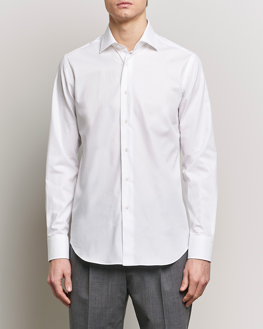 Herre | Nye varemerker | Grigio | Cotton Twill Dress Shirt White