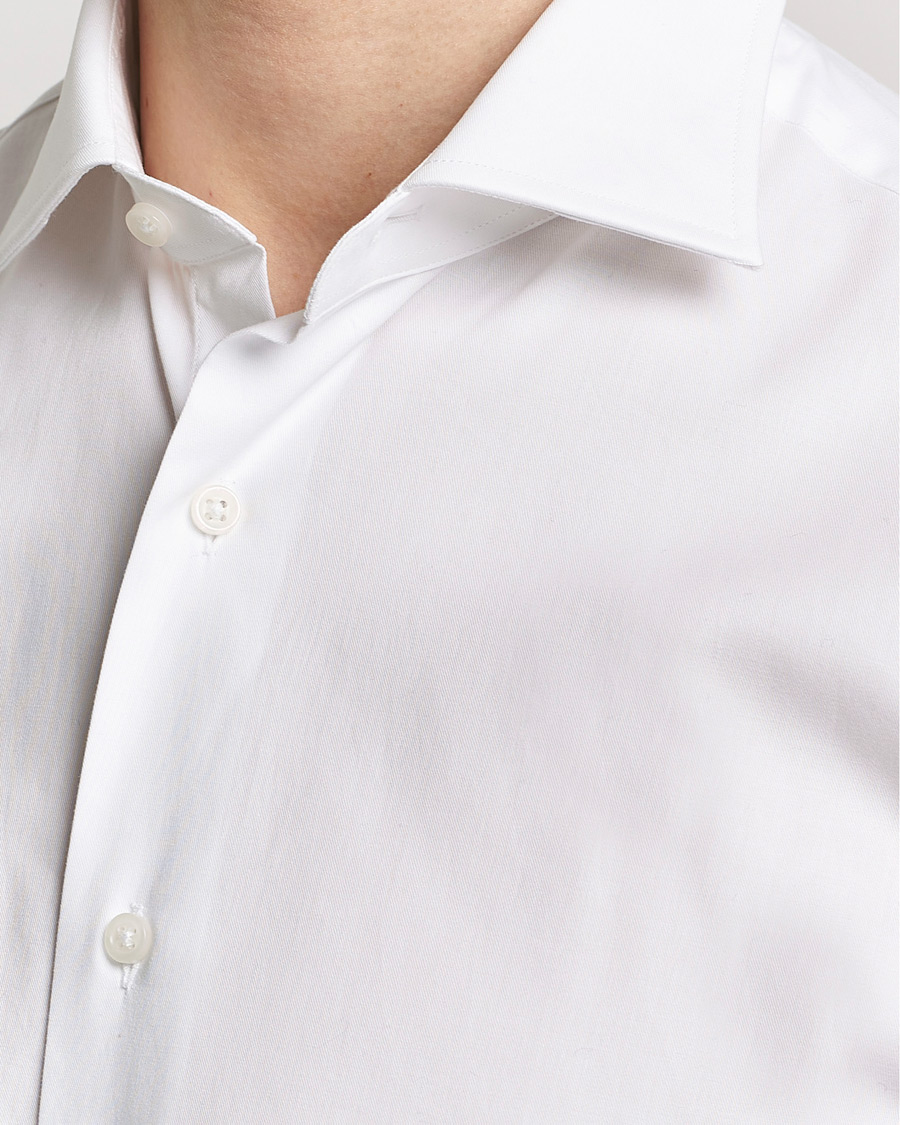 Herre | Skjorter | Grigio | Cotton Twill Dress Shirt White
