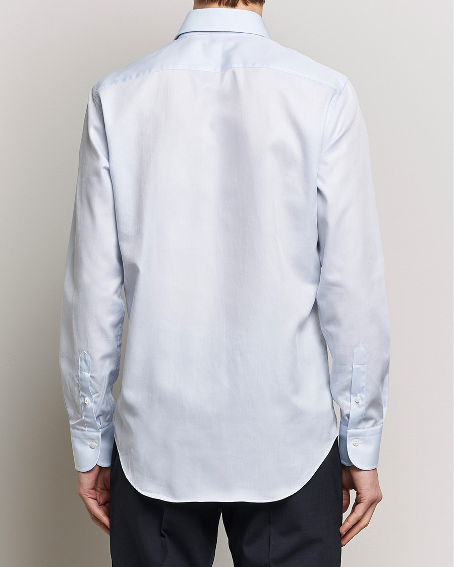 Herre | Skjorter | Grigio | Cotton Twill Dress Shirt Light Blue
