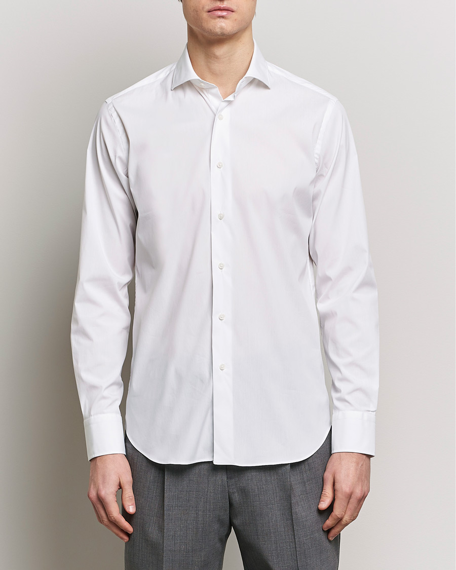 Herre | Skjorter | Grigio | Comfort Stretch Dress Shirt White