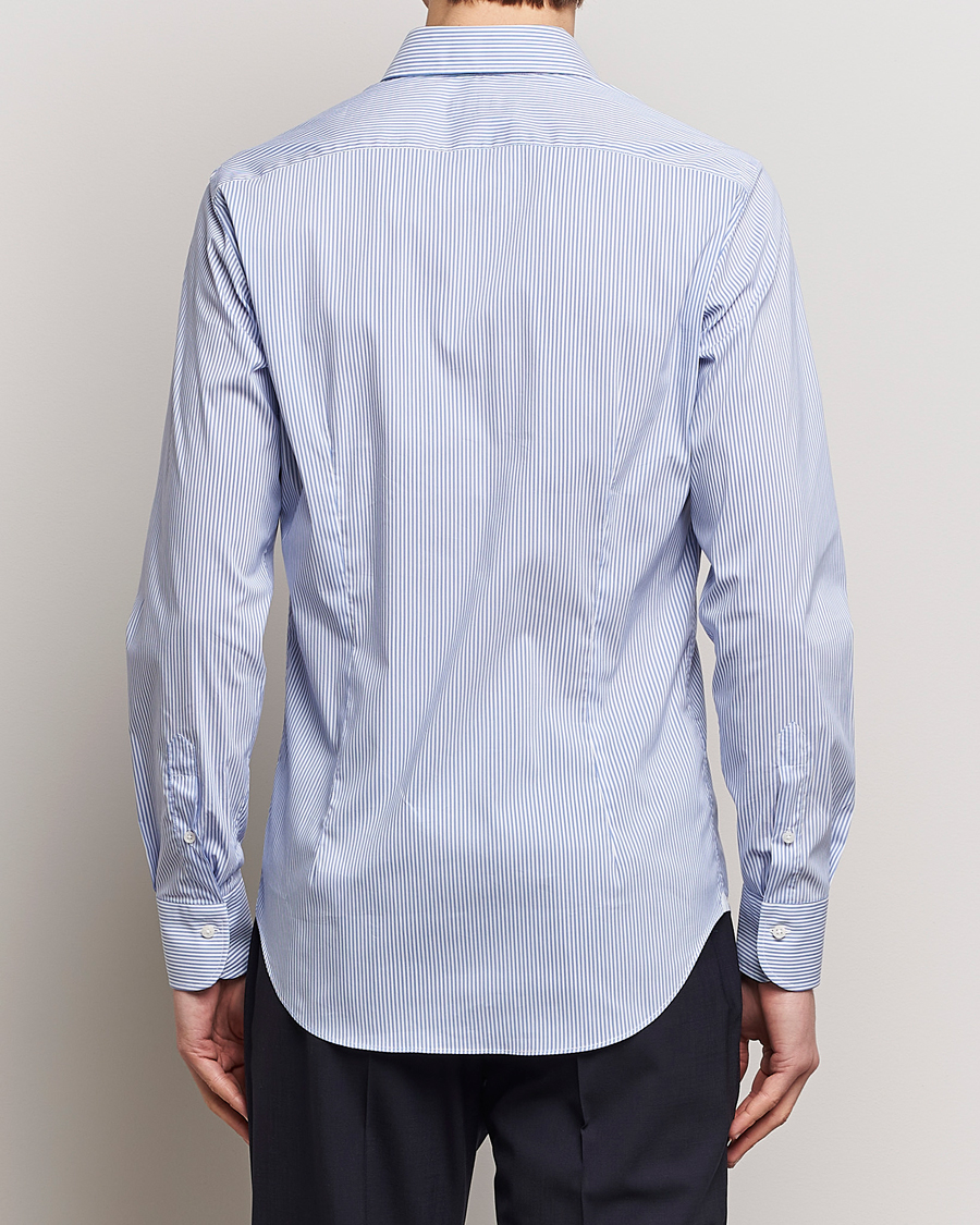 Herre | Skjorter | Grigio | Comfort Stretch Dress Shirt Light Blue Stripe