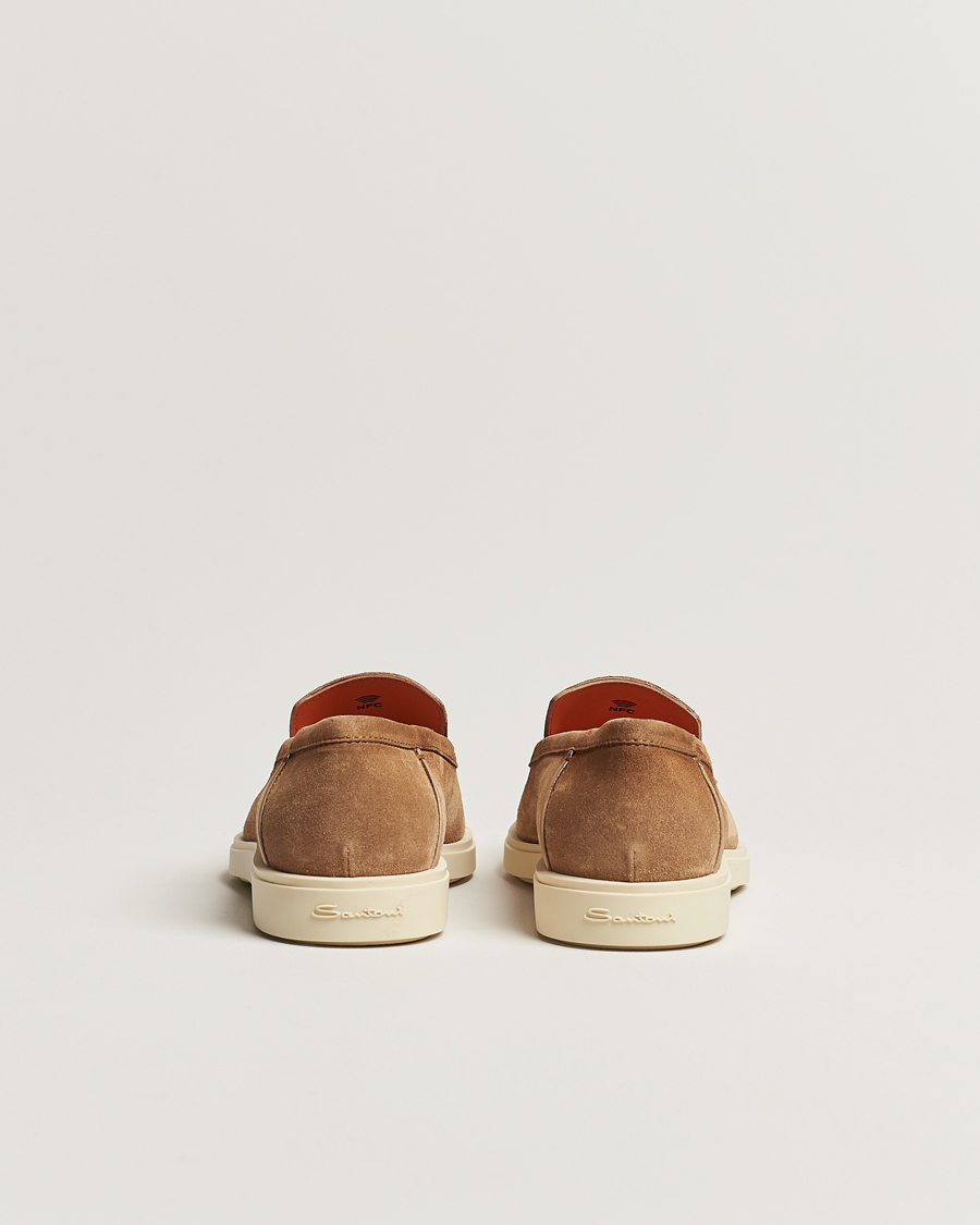 Herre | Santoni Summer Loafers Beige Suede | Santoni | Summer Loafers Beige Suede