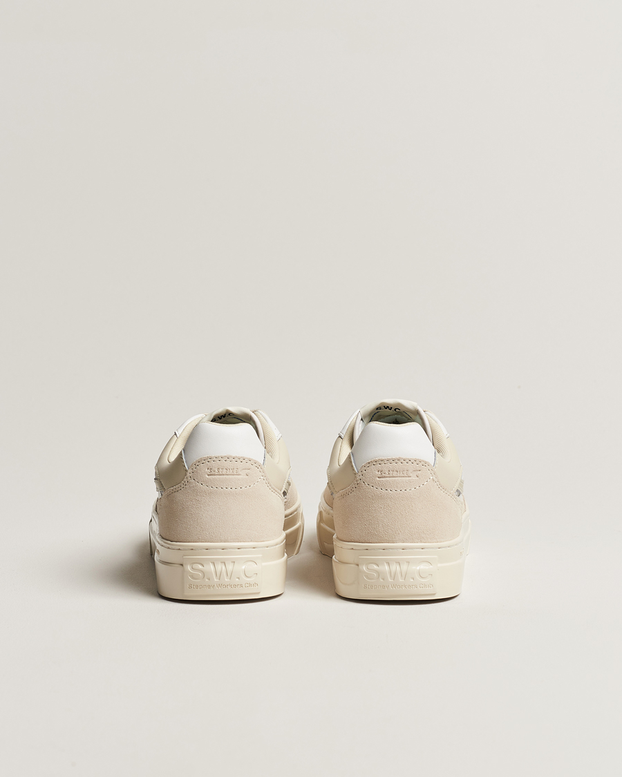 Herre | Stepney Workers Club Pearl S-Strike Suede Mixed Sneaker Ecru/Putty | Stepney Workers Club | Pearl S-Strike Suede Mixed Sneaker Ecru/Putty