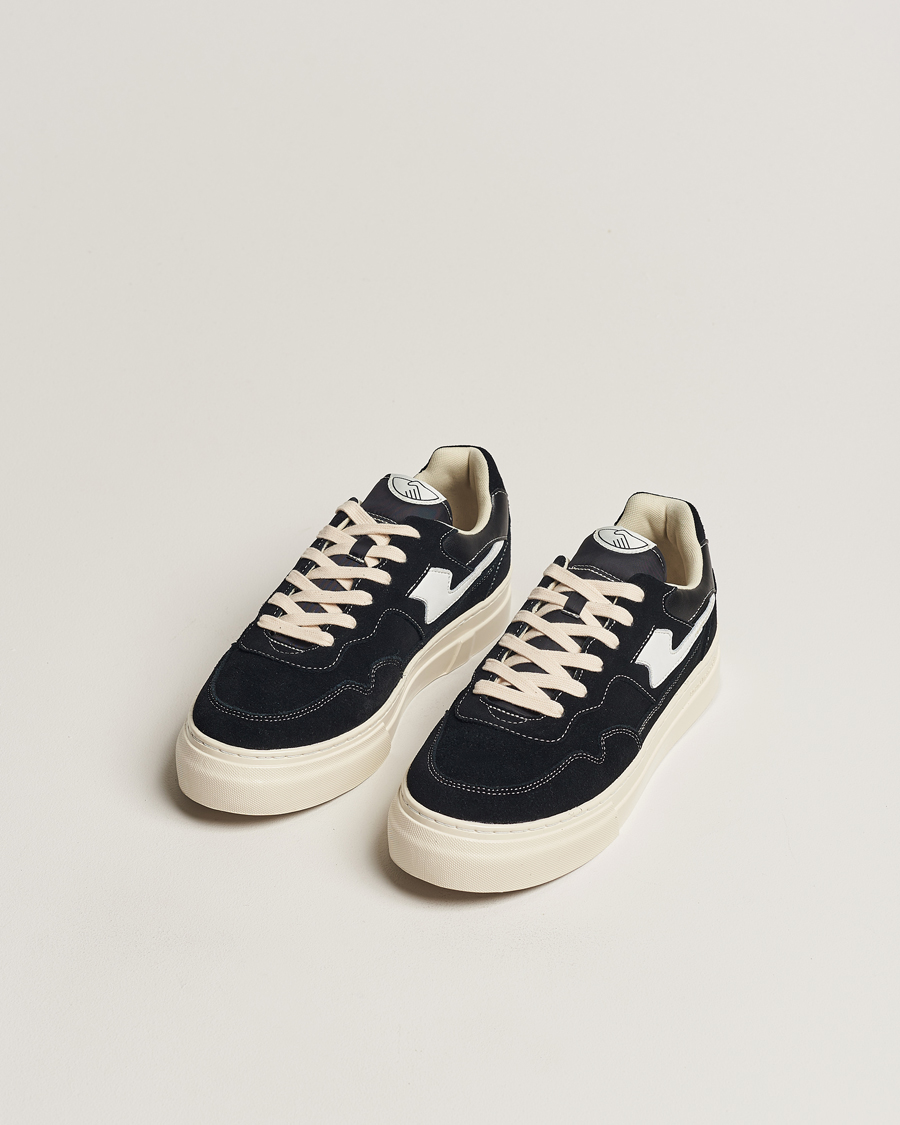 Herre | Stepney Workers Club | Stepney Workers Club | Pearl S-Strike Suede Sneaker Black/White