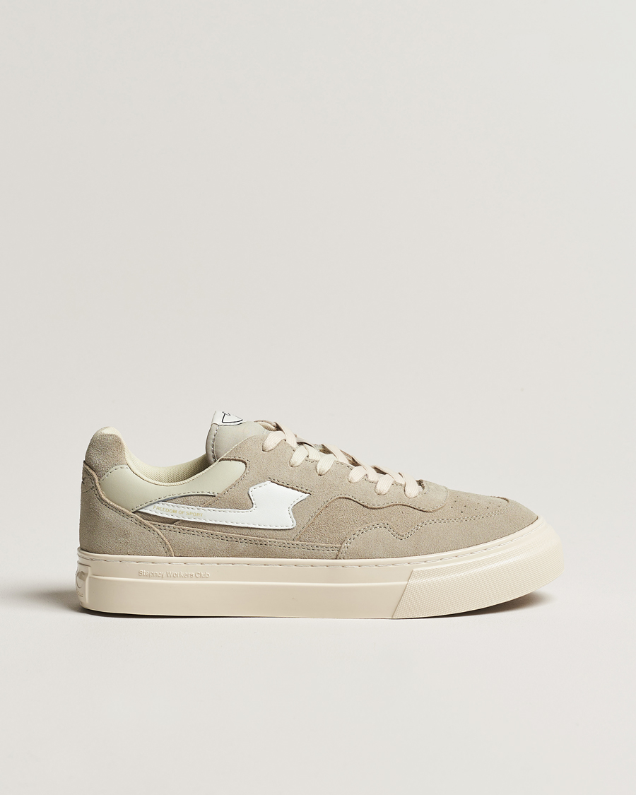 Herre | Stepney Workers Club Pearl S-Strike Suede Sneaker Lt Grey/White | Stepney Workers Club | Pearl S-Strike Suede Sneaker Lt Grey/White