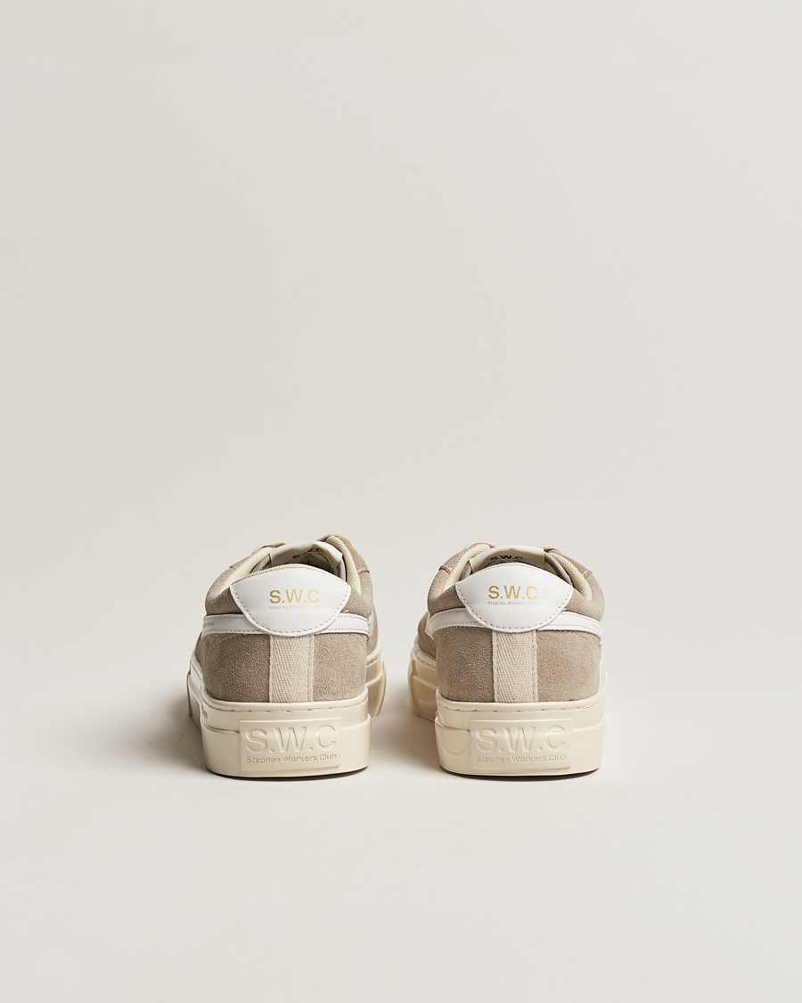 Herre | Stepney Workers Club Dellow S-Strike Suede Sneaker Lt Grey/White | Stepney Workers Club | Dellow S-Strike Suede Sneaker Lt Grey/White