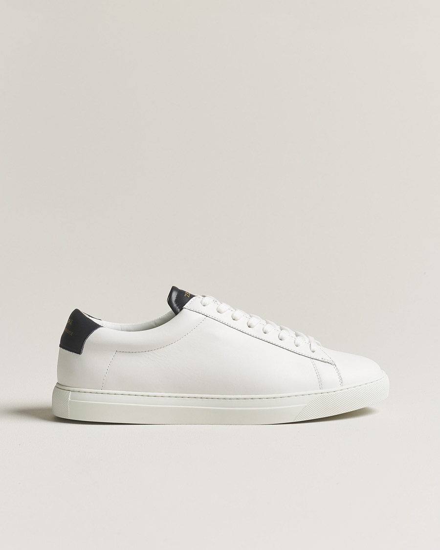 Herre | Zespà ZSP4 Nappa Leather Sneakers White/Navy | Zespà | ZSP4 Nappa Leather Sneakers White/Navy