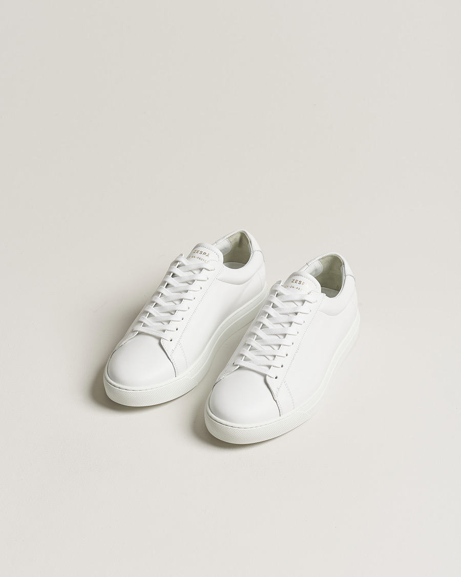 Herre | Hvite sneakers | Zespà | ZSP4 Nappa Leather Sneakers White