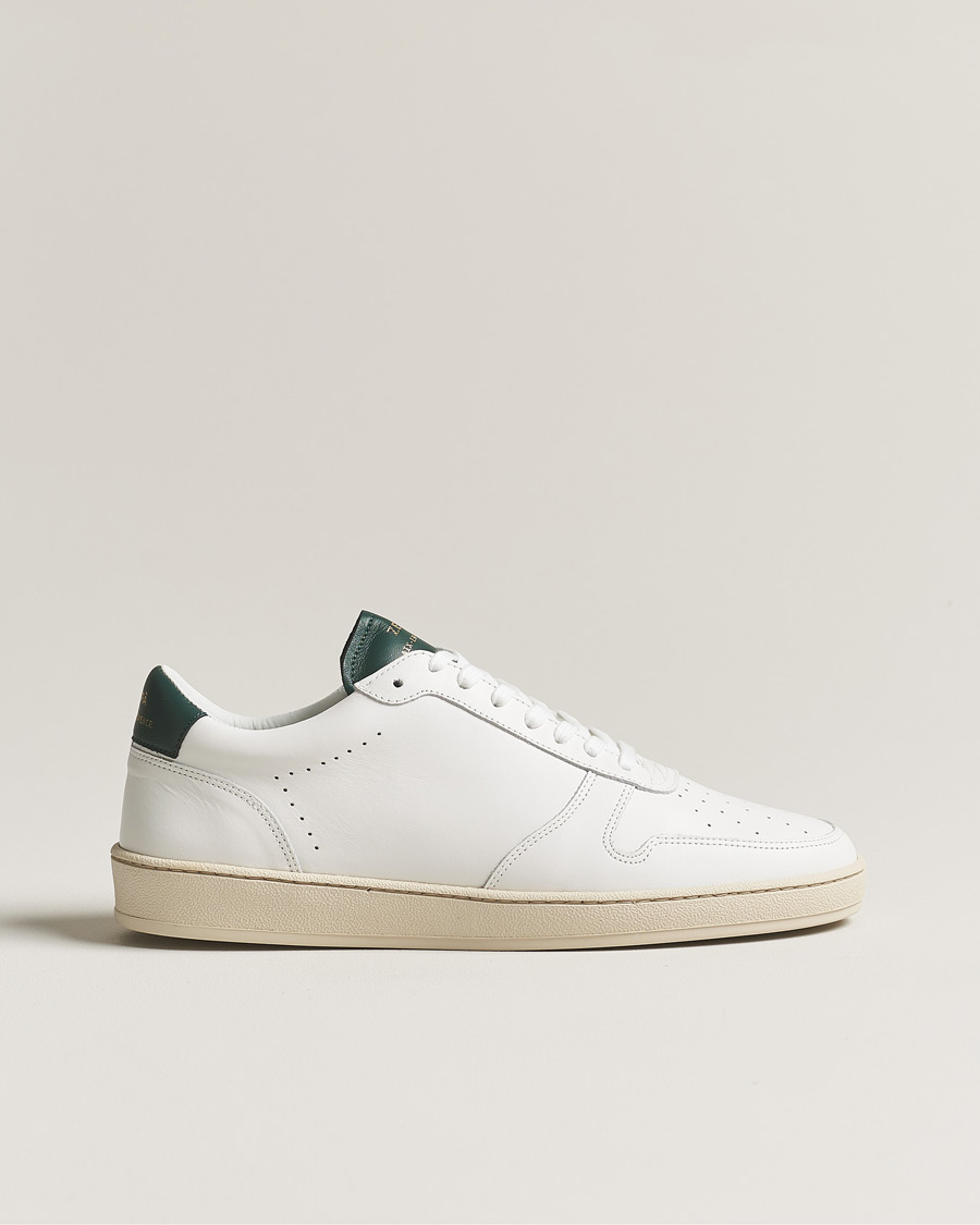 Herre | Zespà ZSP23 APLA Leather Sneakers White/Dark Green | Zespà | ZSP23 APLA Leather Sneakers White/Dark Green