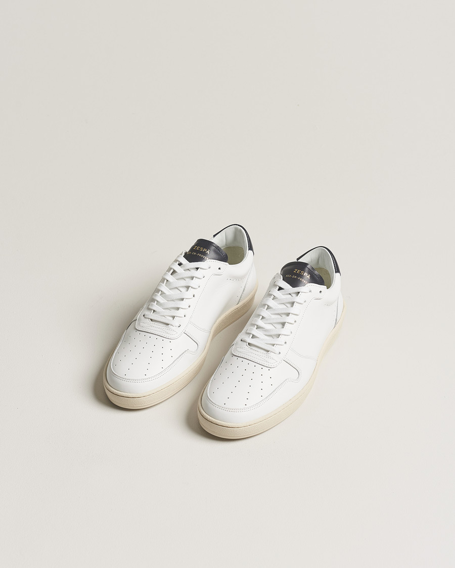 Herre | Zespà ZSP23 APLA Leather Sneakers White/Navy | Zespà | ZSP23 APLA Leather Sneakers White/Navy