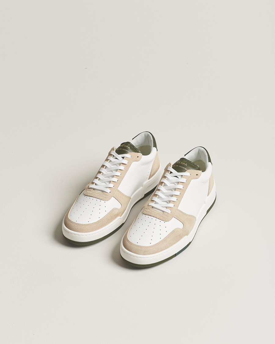 Herre | Sko | Zespà | ZSP23 MAX Nappa/Suede Sneakers Off White/Khaki