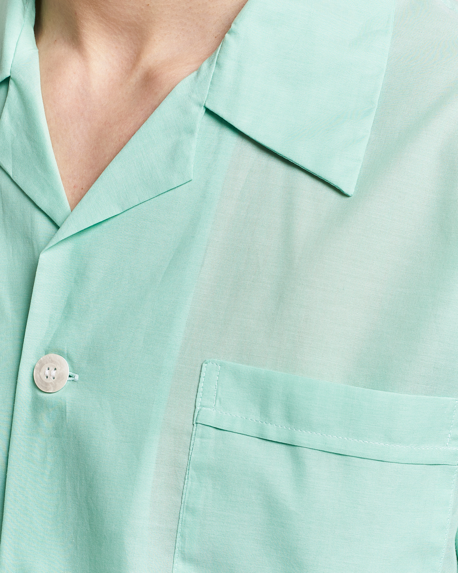 Herre | Pyjamaser og badekåper | Derek Rose | Shortie Cotton Pyjama Set Mint
