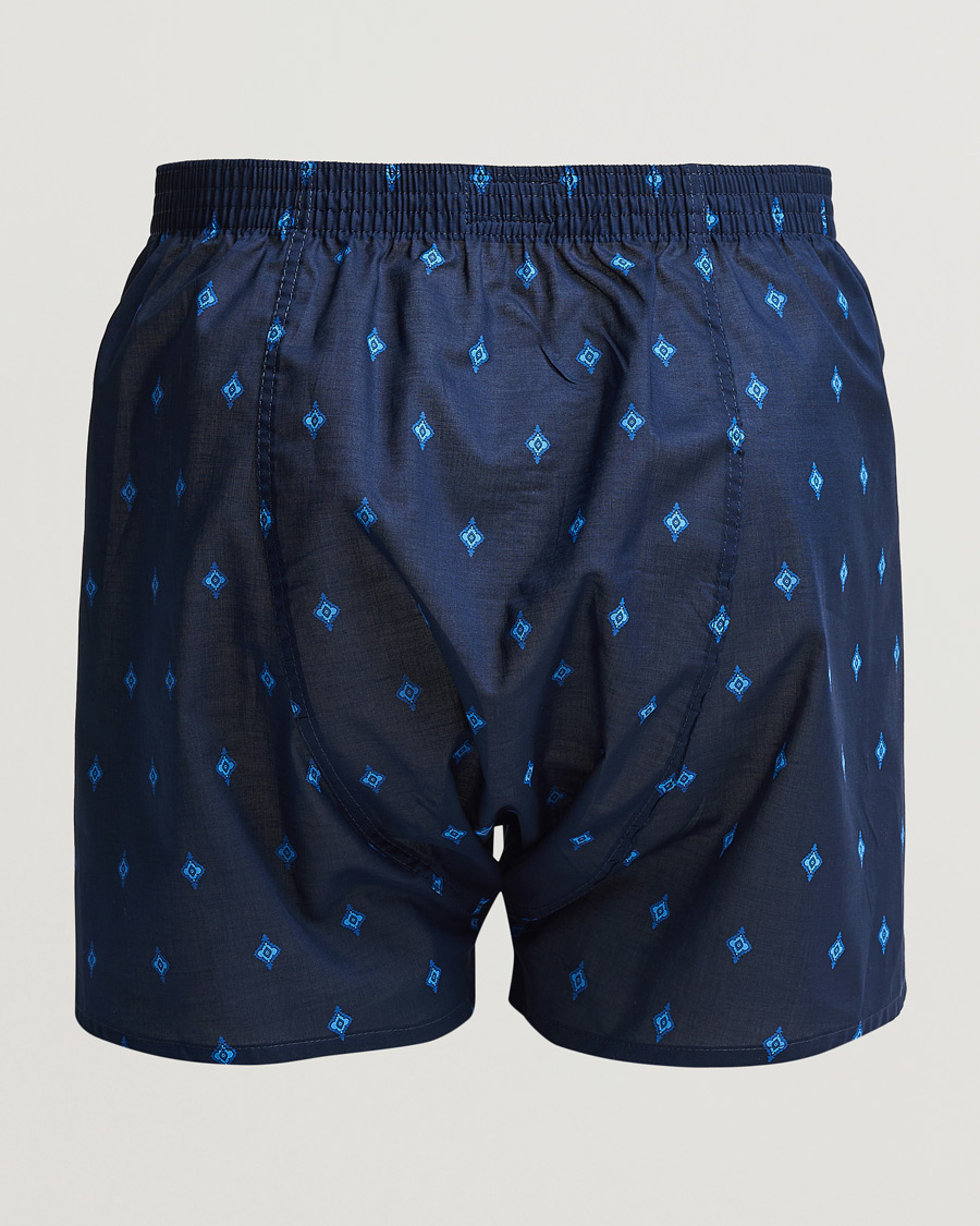 Herre | Klær | Derek Rose | Classic Fit Woven Cotton Boxer Shorts Navy