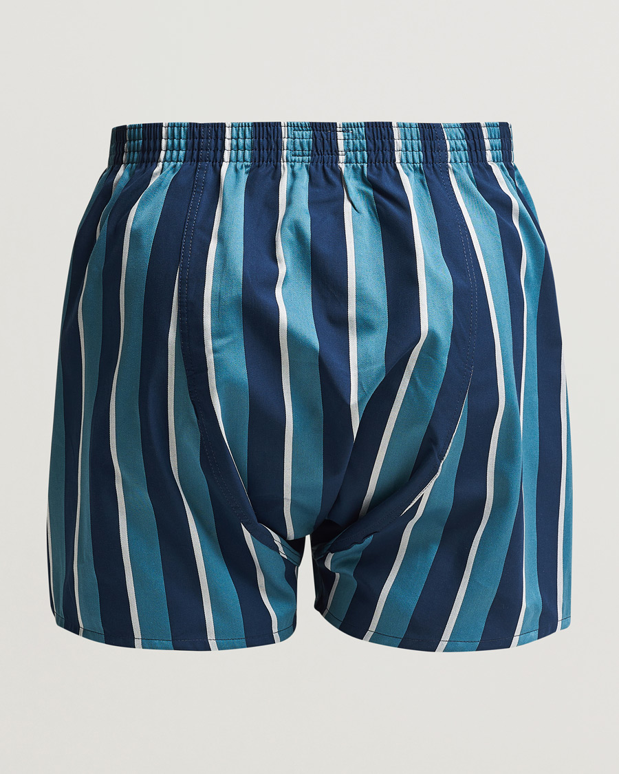 Herre | Klær | Derek Rose | Classic Fit Woven Cotton Boxer Shorts Teal