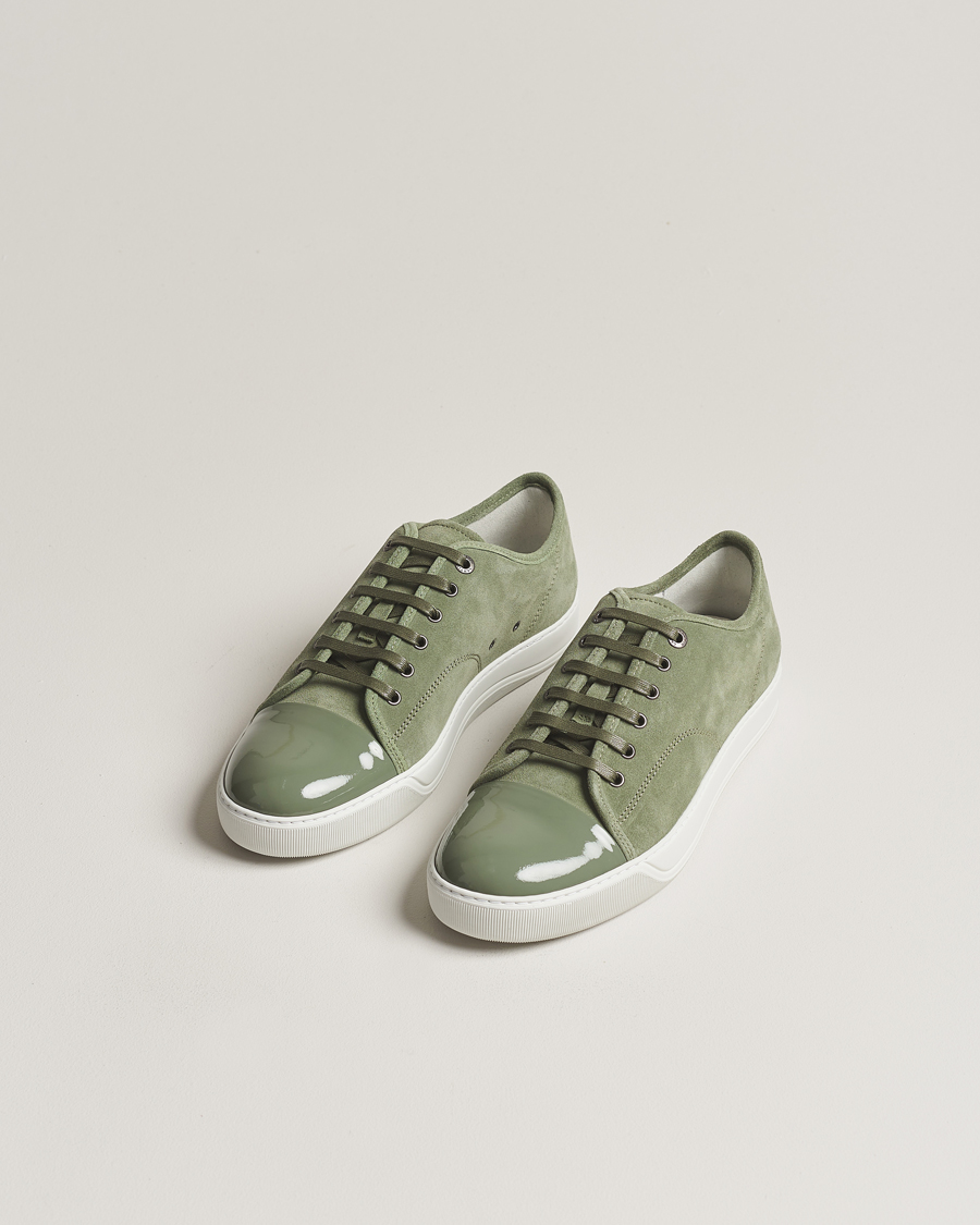 Herre |  | Lanvin | Patent Cap Toe Sneaker Green
