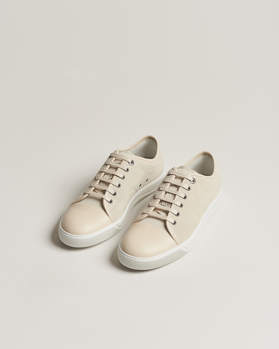 Herre | Sneakers med lavt skaft | Lanvin | Nappa Cap Toe Sneaker Vanille