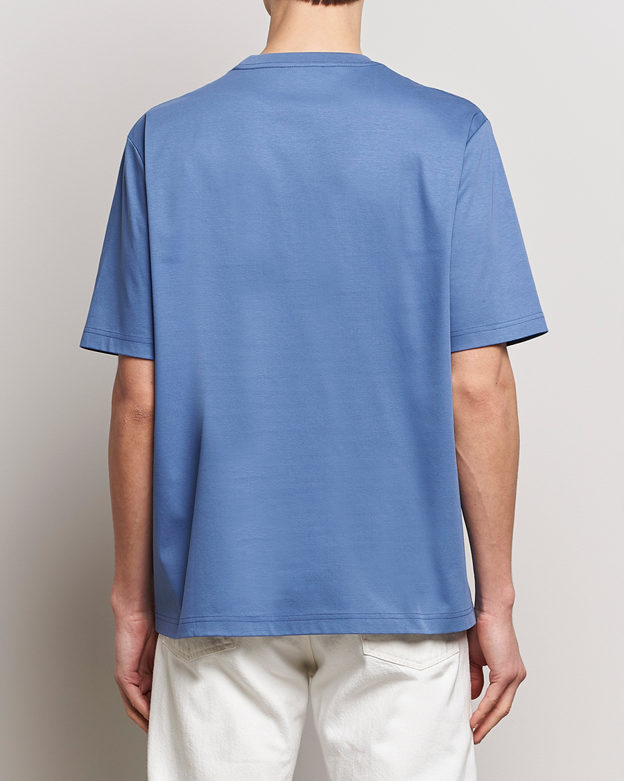 Herre | T-Shirts | Lanvin | Embroidered Logo T-Shirt Cornflower