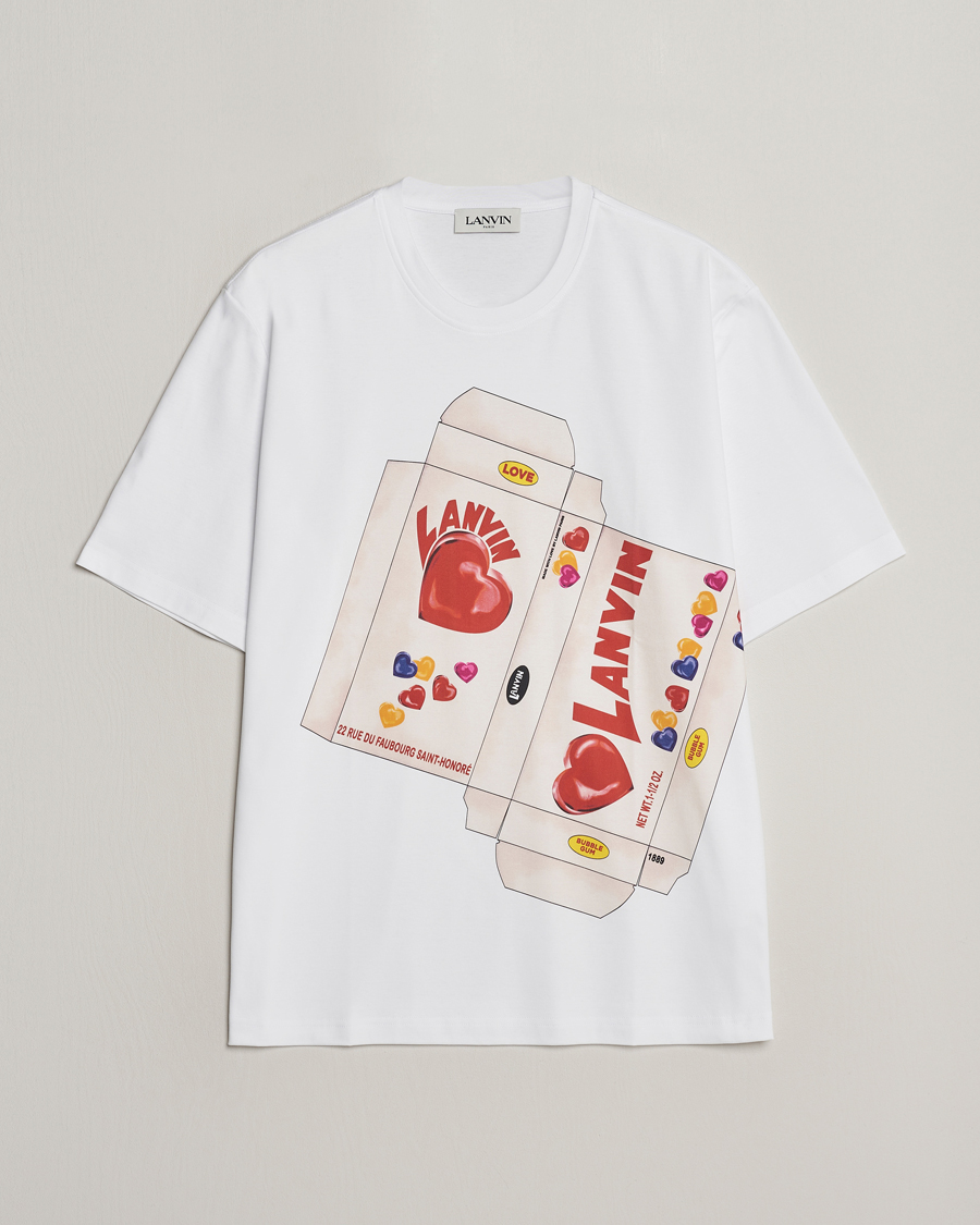 Herre | T-Shirts | Lanvin | Bonbon Printed T-Shirt Optic White