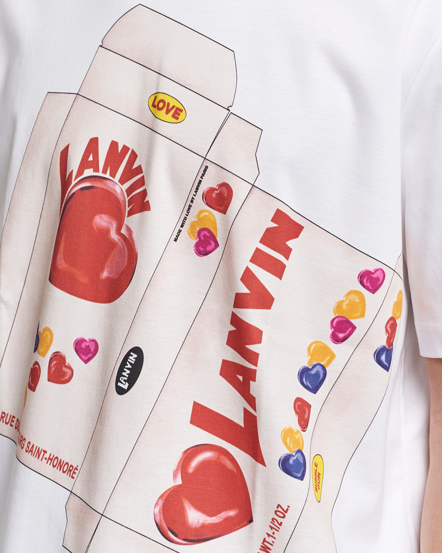 Herre | T-Shirts | Lanvin | Bonbon Printed T-Shirt Optic White