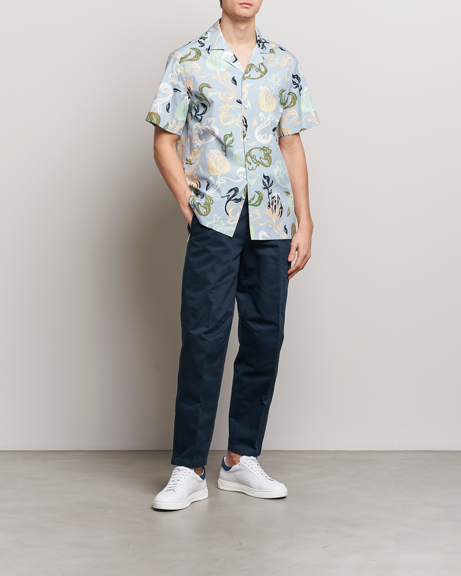 Herre | Skjorter | Lanvin | Printed Bowling Shirt Azur