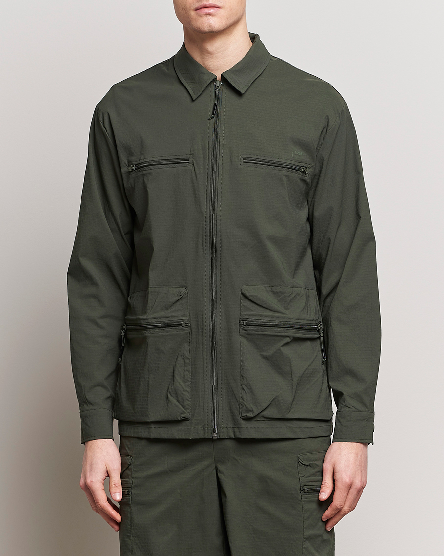 Men | Overshirts | RAINS | Tomar Ripstop Overshirt Green