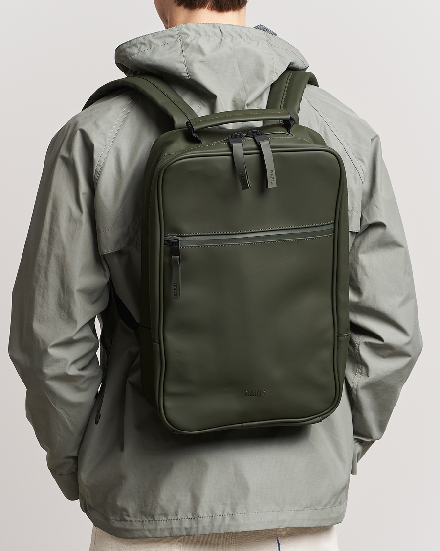 Herre | Vesker | RAINS | Book Backpack Green