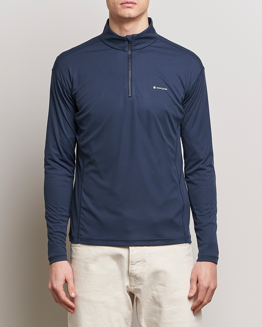 Herre | Klær | Snow Peak | PE Power Dry Half Zip Navy