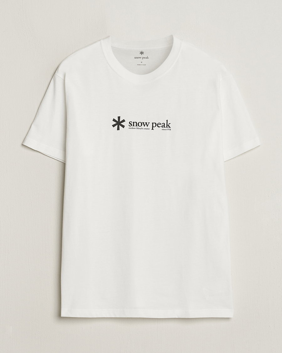 Herre | T-Shirts | Snow Peak | Soft Cotton Logo T-Shirt White