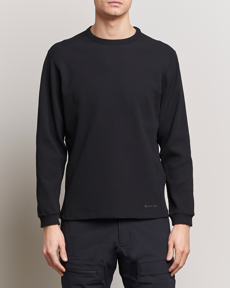 Herre | Active | Snow Peak | Dry Waffle Long Sleeve T-Shirt Black