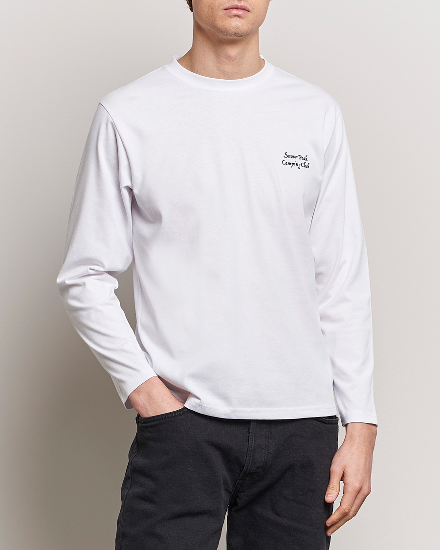 Herre | Langermede t-shirts | Snow Peak | Camping Club Long Sleeve T-Shirt White