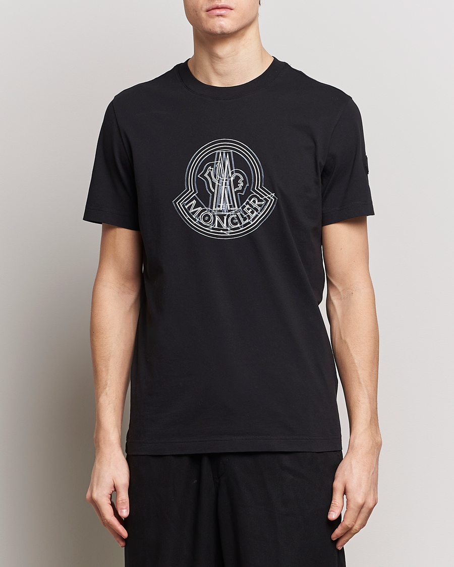 Herr | T-Shirts | Moncler | 3D Logo T-Shirt Black