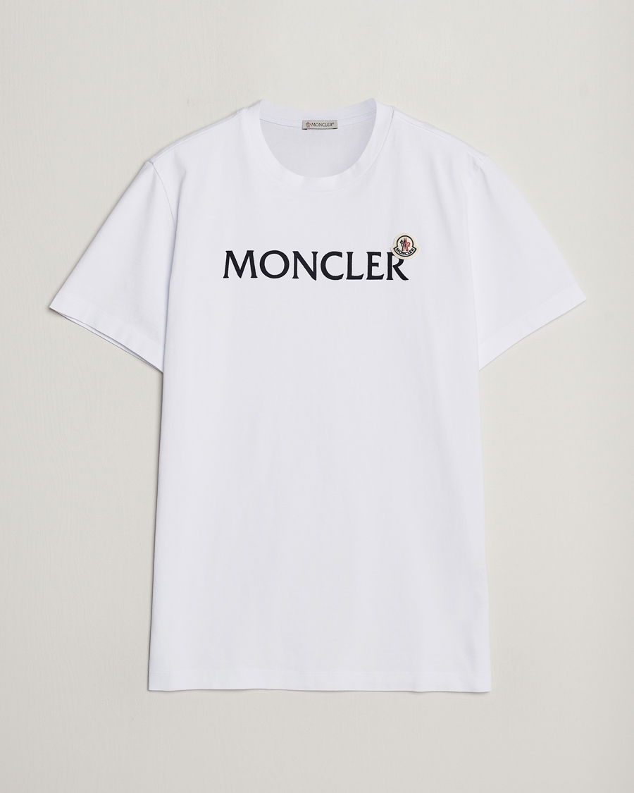 Herre | T-Shirts | Moncler | Lettering Logo T-Shirt White