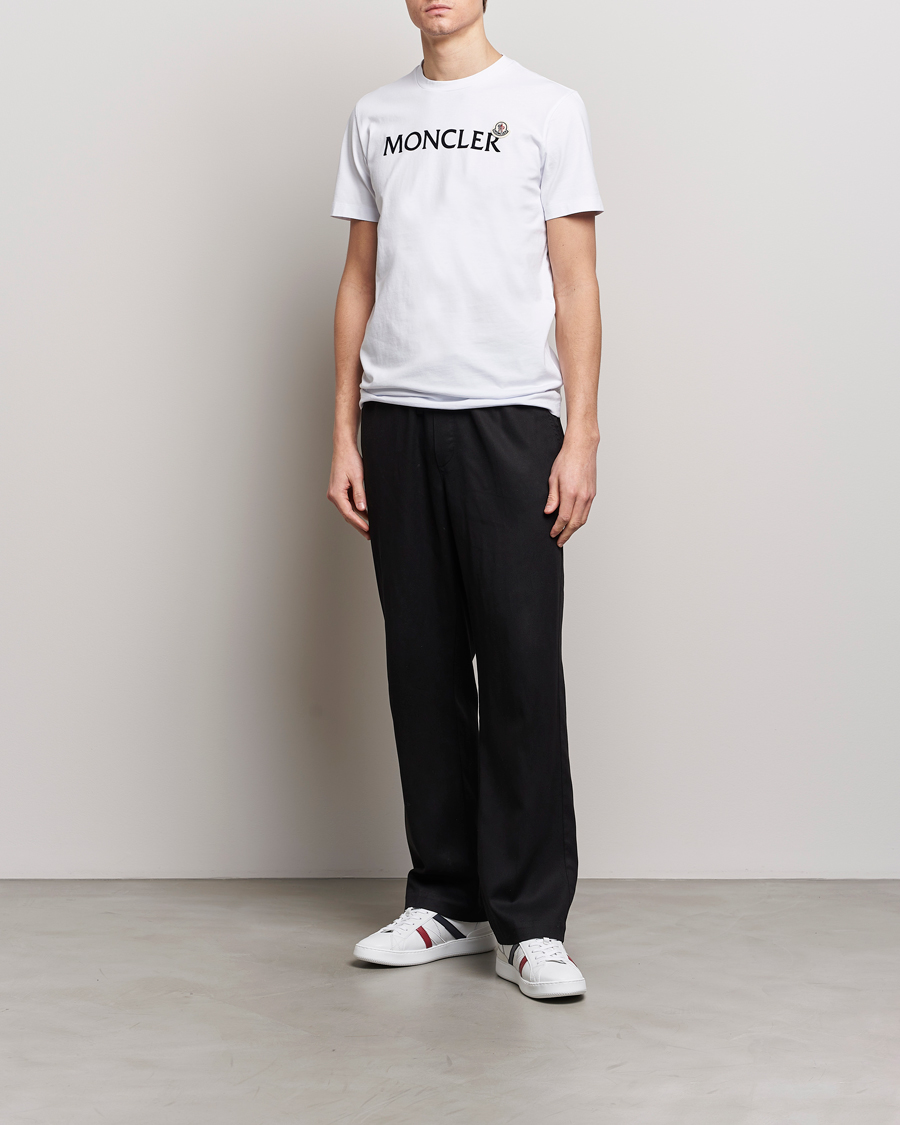 Herre | T-Shirts | Moncler | Lettering Logo T-Shirt White