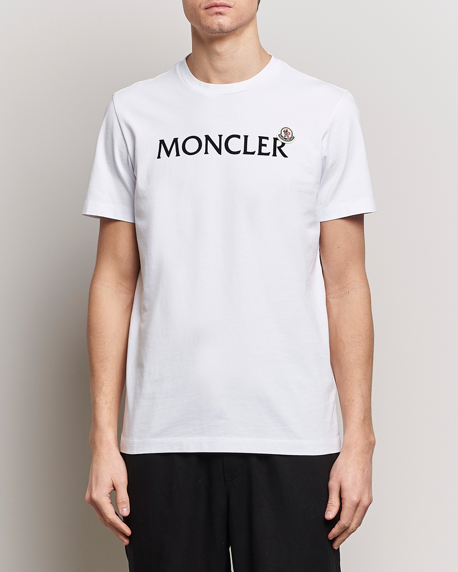 Herre | Kortermede t-shirts | Moncler | Lettering Logo T-Shirt White