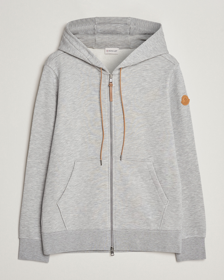 Herre | Gensere | Moncler | Full Zip Hoodie Light Grey
