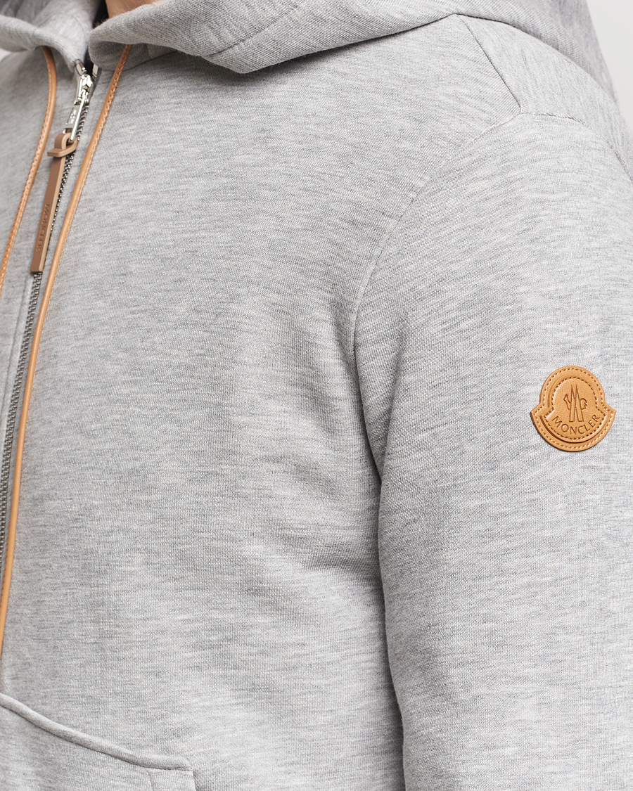 Herre | Gensere | Moncler | Full Zip Hoodie Light Grey